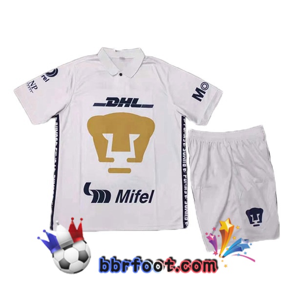 Maillot Foot Pumas UNAM Enfant Domicile Blanc 21/22
