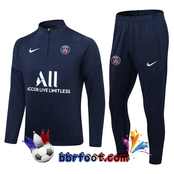 Survetement Foot Paris PSG Bleu Royal 21/22