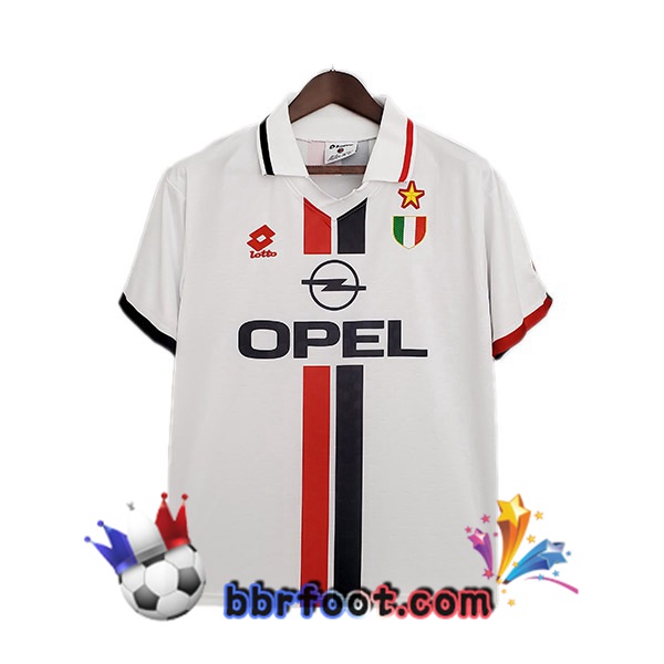 1995-1997 AC Milan Retro Exterieur Maillot de Foot Blanc