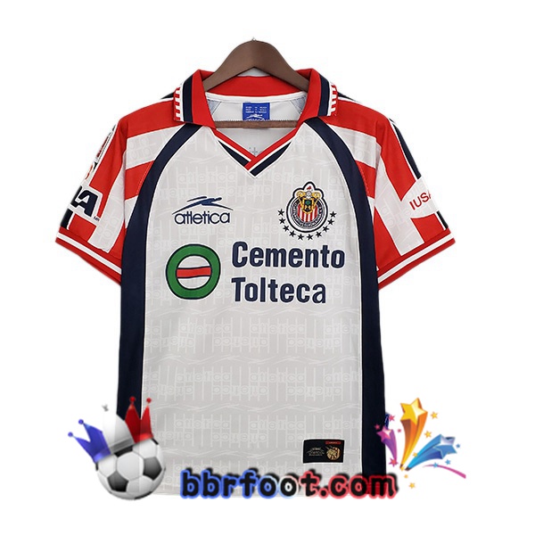 1999-2000 CD Guadalajara Retro Exterieur Maillot de Foot Rouge Blanc