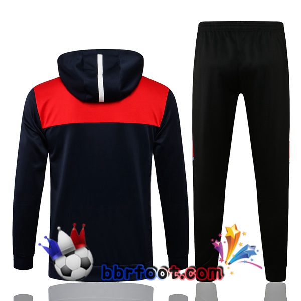 Veste A Capuche Survetement Foot Bayern Munich Bleu Royal 21/22