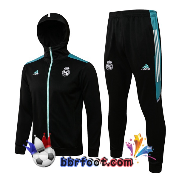Veste A Capuche Survetement Foot Real Madrid Noir 21/22