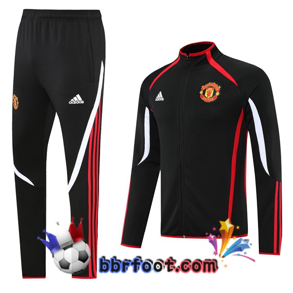 Veste Survetement Foot Manchester United Noir 21/22