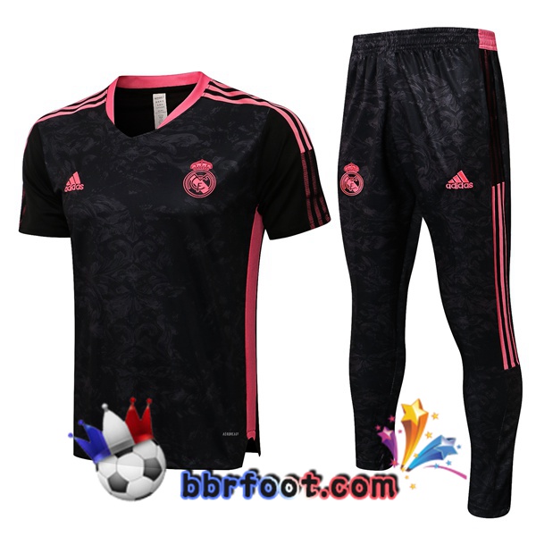 Training T-Shirts Real Madrid + Pantalon Noir 21/22