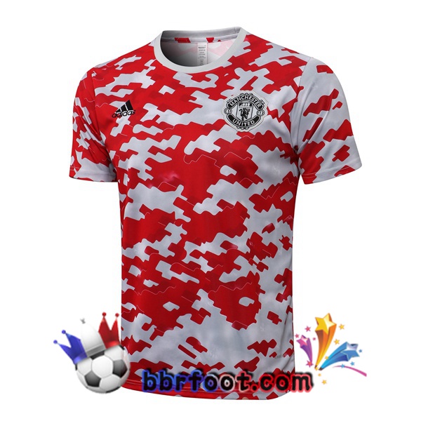 Training T-Shirts Manchester United Rouge Blanc 21/22