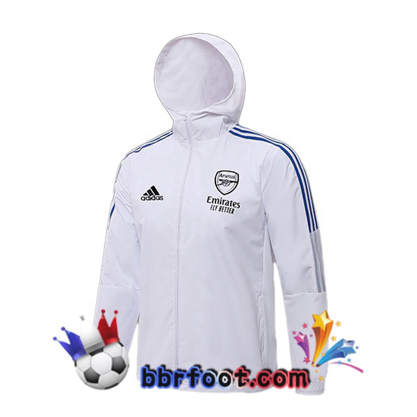 Veste A Capuche Arsenal Blanc 21/22