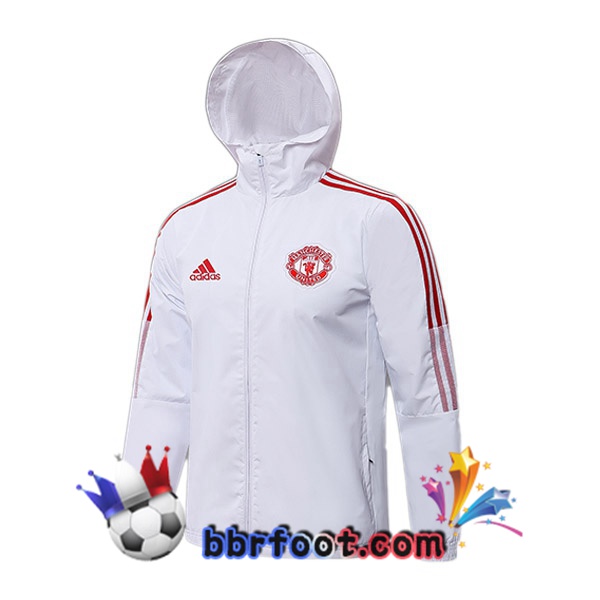 Veste A Capuche Manchester United Blanc 21/22