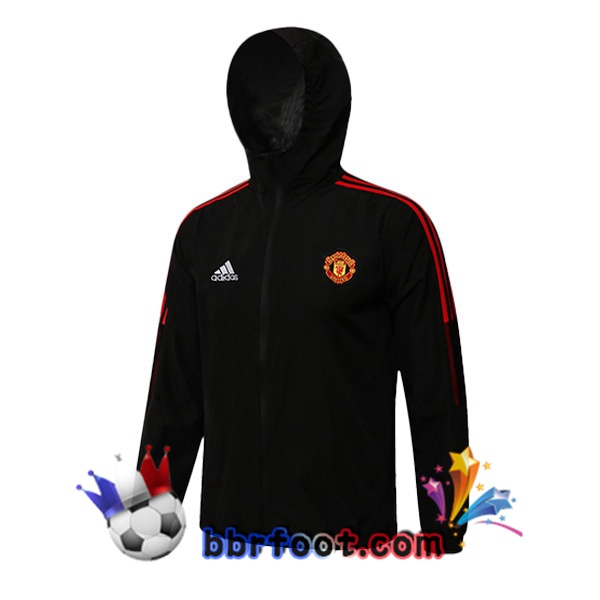 Veste A Capuche Manchester United Noir 21/22 Veste A Capuche Manchester United Noir 21/22