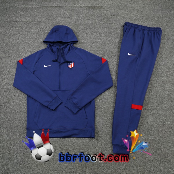 Veste A Capuche Survetement Foot Atletico Madrid Bleu 21/22