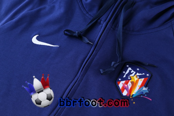 Veste A Capuche Survetement Foot Atletico Madrid Bleu 21/22