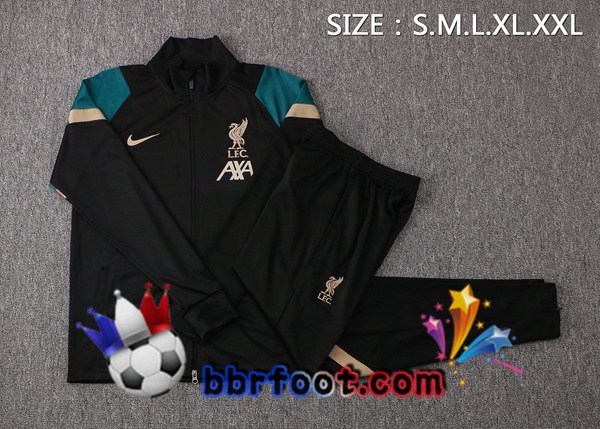 Veste Survetement Foot FC Liverpool Noir 21/22