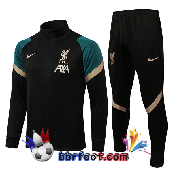 Veste Survetement Foot FC Liverpool Noir 21/22