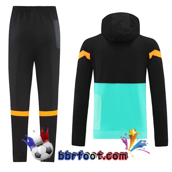 Veste A Capuche Survetement Foot FC Chelsea Noir Vert 21/22