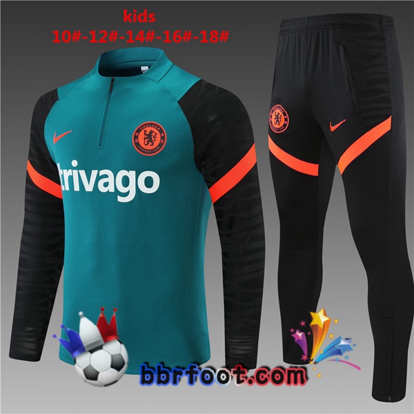 Survetement Foot FC Chelsea Enfant Vert 21/22