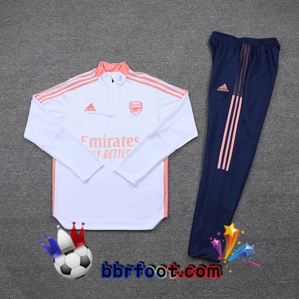 Survetement Foot Arsenal Blanc 21/22