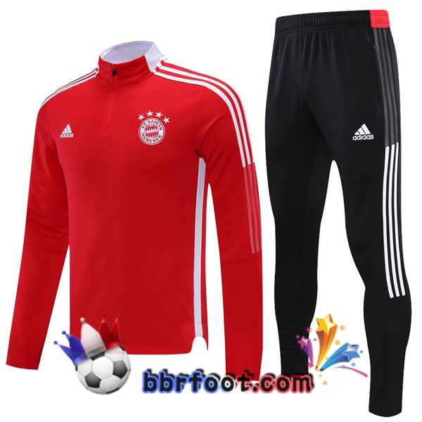 Survetement Foot Bayern Munich Rouge 21/22