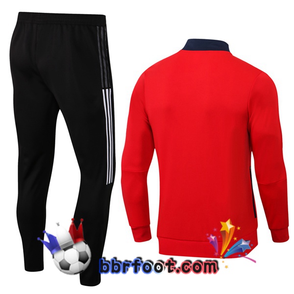 Veste Survetement Foot Arsenal Rouge 21/22