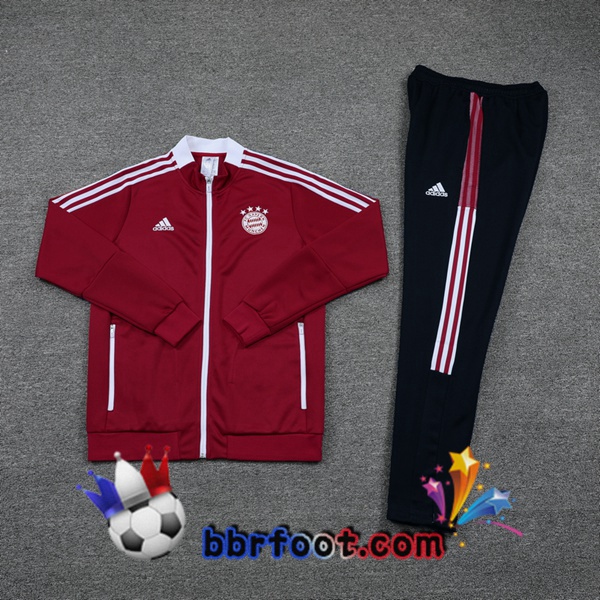Veste Survetement Foot Bayern Munich Rouge 21/22