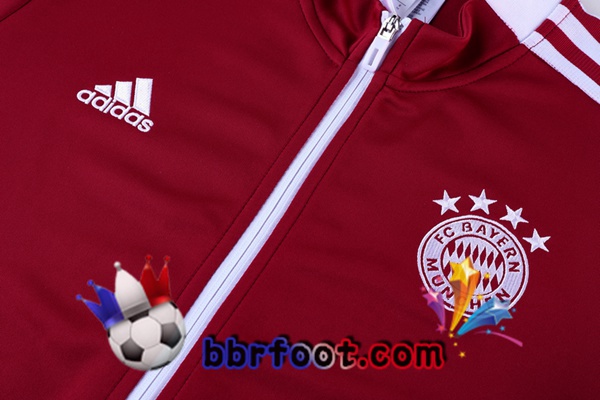 Veste Survetement Foot Bayern Munich Rouge 21/22