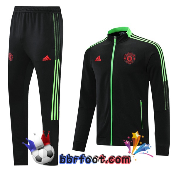 Veste Survetement Foot Manchester United Noir 21/22