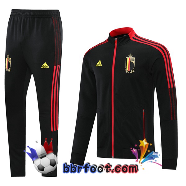 Veste Survetement Foot Belgique Noir 21/22