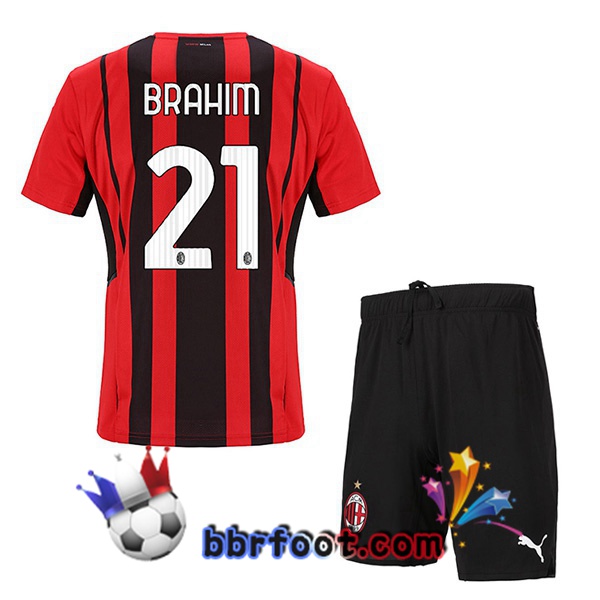 Maillot Foot AC Milan (BRAHIM 21) Enfant Domicile 21/22 Maillot Foot AC Milan (BRAHIM 21) Enfant Domicile 21/22