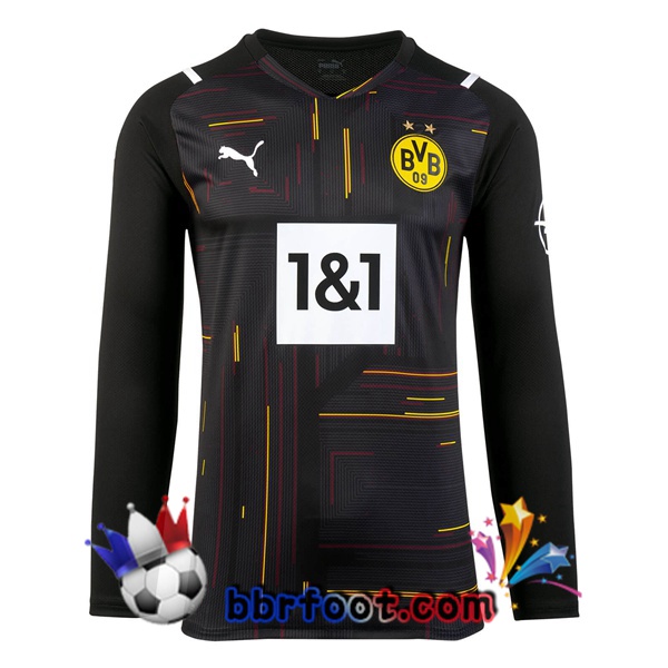 Maillot Foot Dortmund BVB Gardien de but Manche Longue Noir 21/22