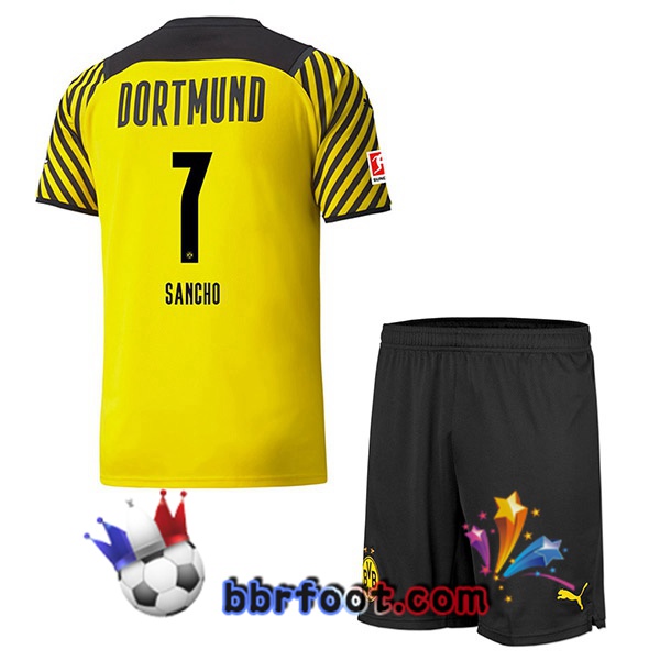 Maillot Foot Dortmund BVB (Sancho 7) Enfant Domicile 21/22
