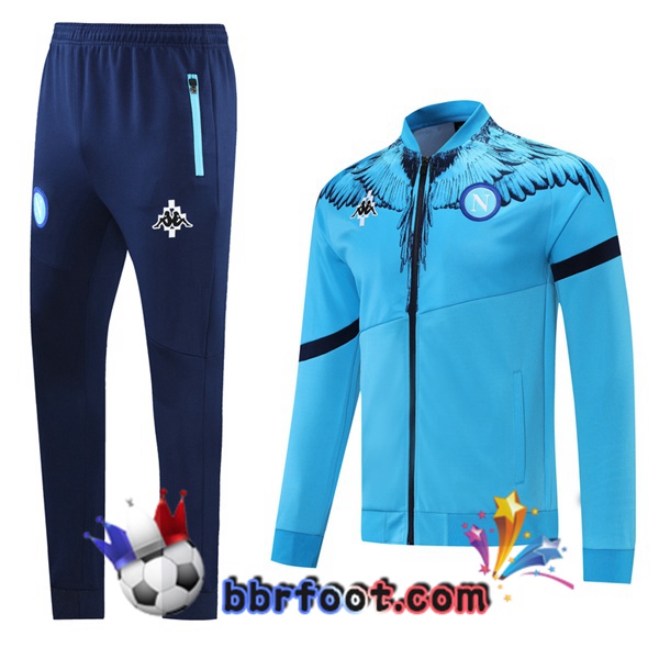 Veste Survetement Foot SSC Naples Bleu 21/22