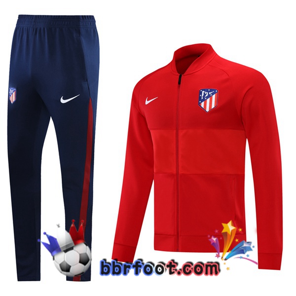 Veste Survetement Foot Atletico Madrid Rouge 21/22