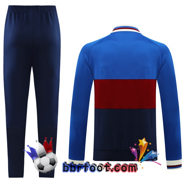 Veste Survetement Foot FC Barcelone Bleu Rouge Noir 21/22