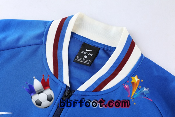 Veste Survetement Foot FC Barcelone Bleu Rouge Noir 21/22