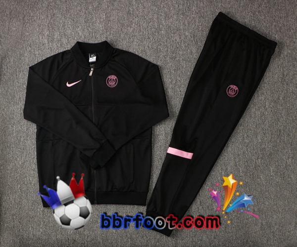 Veste Survetement Foot Paris PSG Noir 21/22