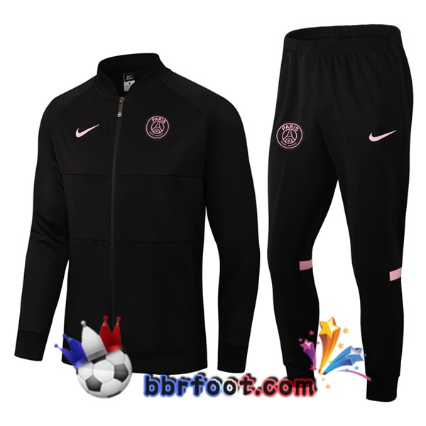 Veste Survetement Foot Paris PSG Noir 21/22