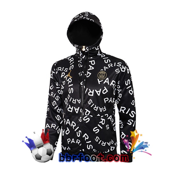Veste A Capuche JORDAN Paris PSG Blanc Noir 21/22