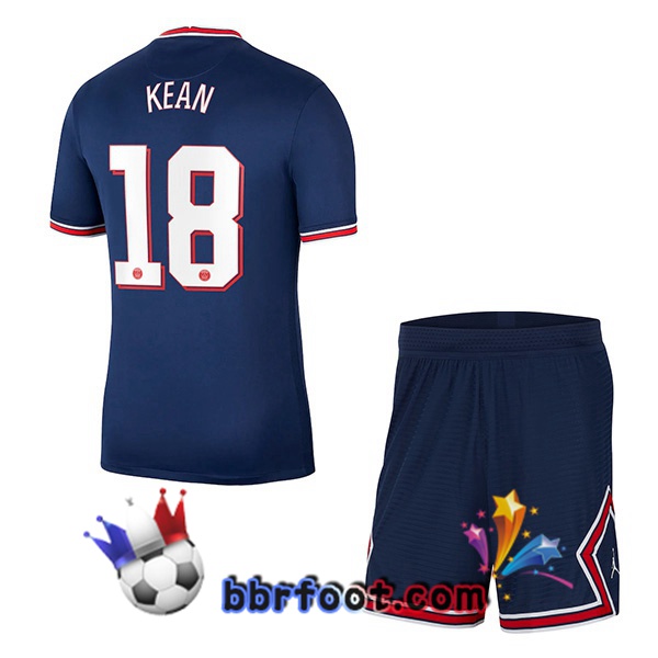Maillot Foot Jordan Paris PSG (Kean 18) Enfant Domicile 21/22 Maillot Foot Jordan Paris PSG (Kean 18) Enfant Domicile 21/22