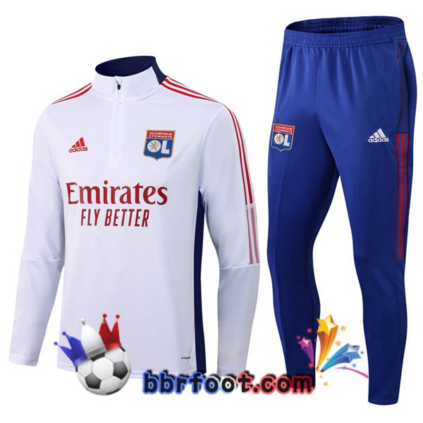 Survetement Foot Lyon OL Blanc 21/22