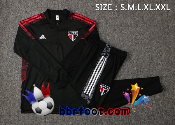 Survetement Foot Sao Paulo FC Noir 21/22