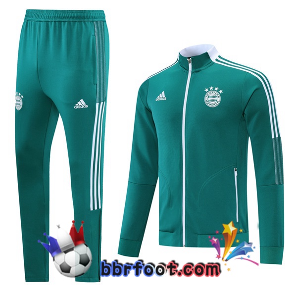Veste Survetement Foot Bayern Munich Vert 21/22