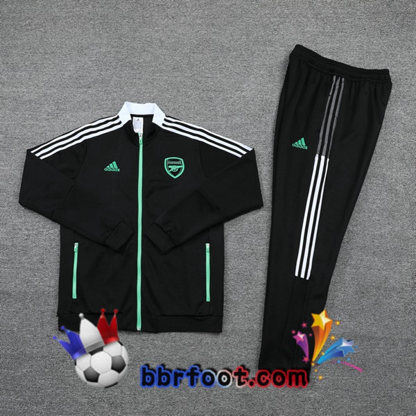 Veste Survetement Foot Arsenal Noir 21/22
