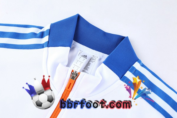 Veste Survetement Foot Real Madrid Blanc 21/22
