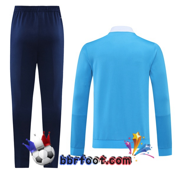 Veste Survetement Foot Real Madrid Bleu 21/22