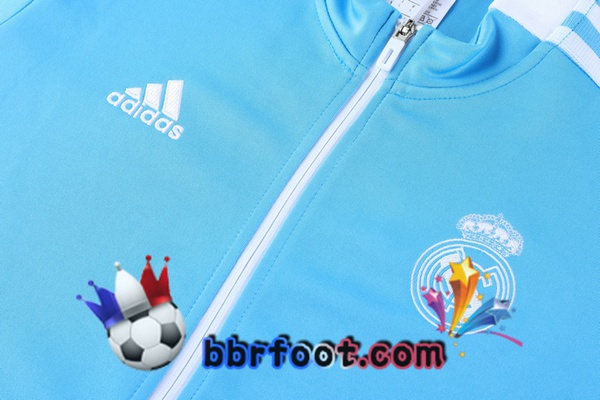 Veste Survetement Foot Real Madrid Bleu 21/22