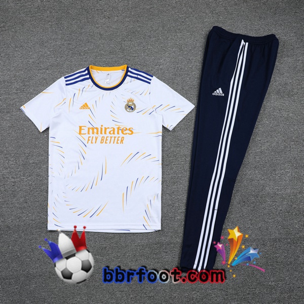 Ensemble Training T-Shirts Real Madrid + Pantalon Blanc 21/22