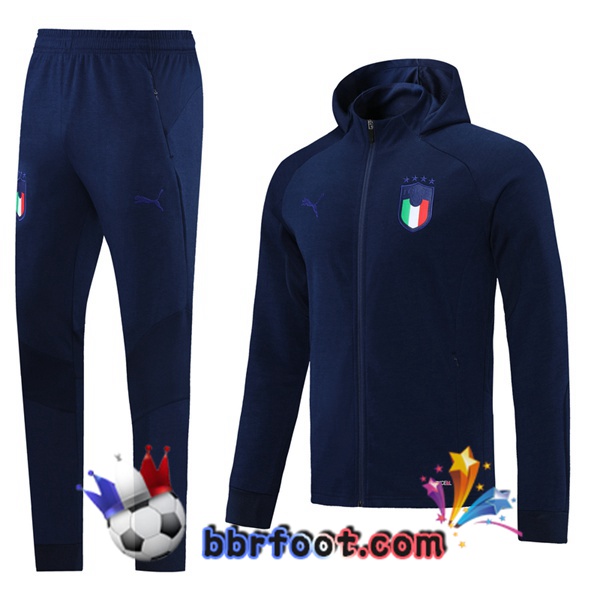 Veste A Capuche Survetement Foot Italie Bleu 21/22 Veste A Capuche Survetement Foot Italie Bleu 21/22