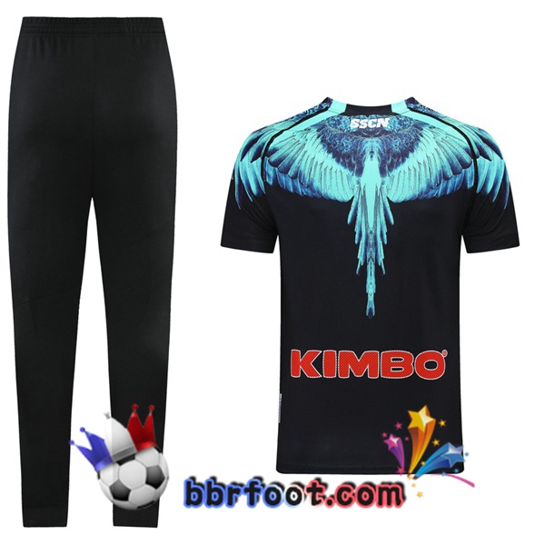 Ensemble Training T-Shirts SSC Naples + Pantalon Noir 21/22