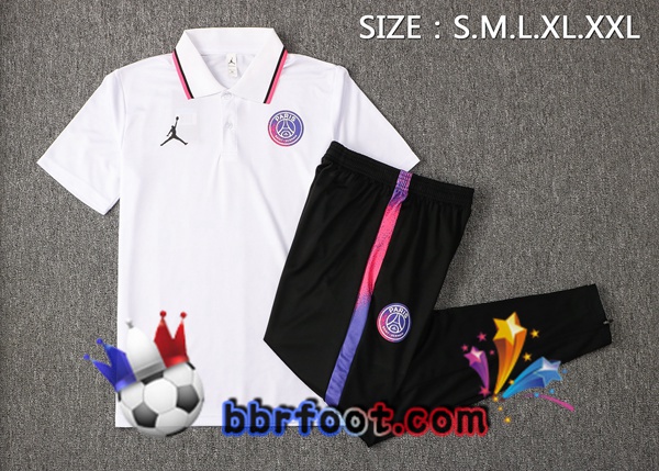 Polo Foot Paris PSG + Pantalon Blanc 21/22