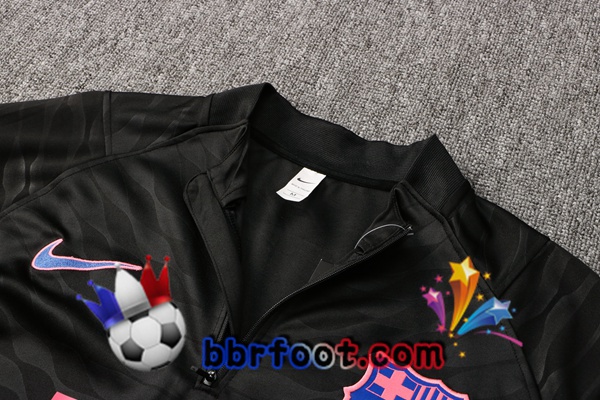 Survetement Foot FC Barcelone Noir 21/22