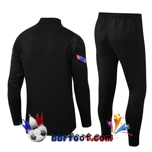 Survetement Foot FC Barcelone Noir 21/22