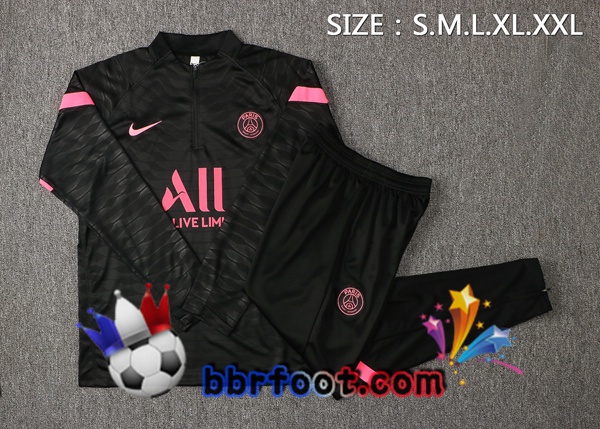 Survetement Foot Paris PSG Noir 21/22